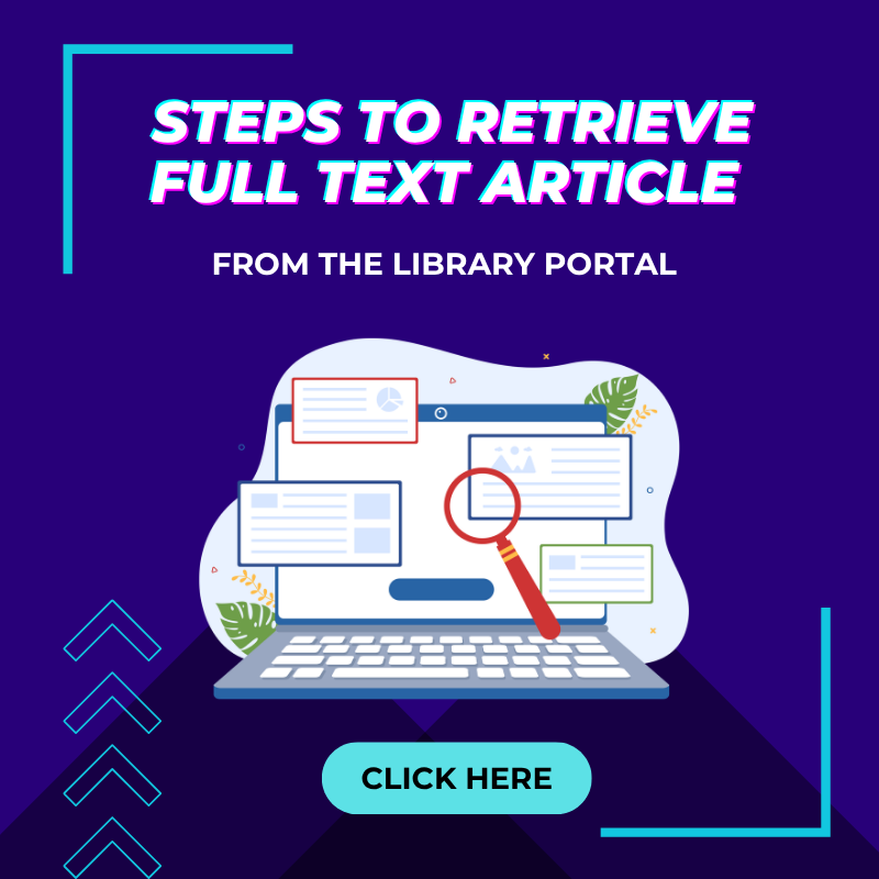 Steps to Retrieve Full Text Articles from the Library Portal 
